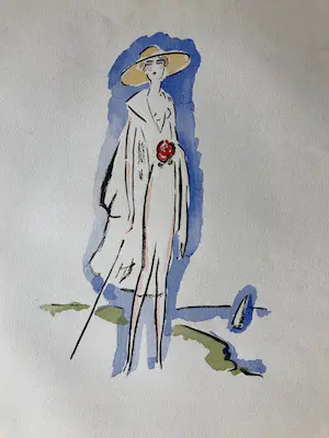 Buy Kees van Dongen - Elegante vrouw aan zee - 1925? Bid from 295!