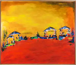 Henk Kuijpers - Acryl op doek, Zia - Ingelijst vendu pour 100€ !
