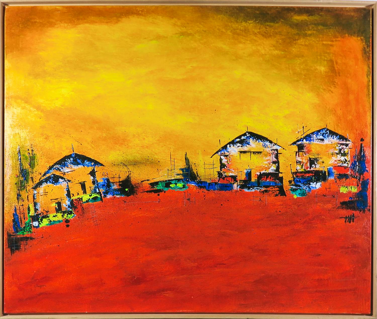 Henk Kuijpers - Acryl op doek, Zia - Ingelijst kopen? Bied vanaf 120!