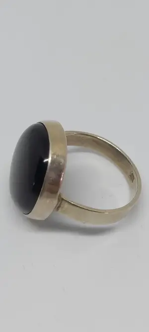 Zilveren ring (925) met zwarte onyx steen kopen? Bied vanaf 40!