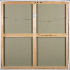 Victor Turban - Acryl op doek, Z.T. Compositie met rode bloemen kopen? Bied vanaf 10!