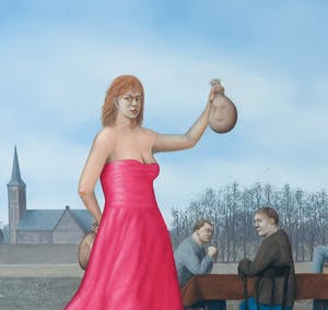 Sven Hoekstra - Olieverf op paneel, Zonder titel - Ingelijst kopen? Bied vanaf 500!