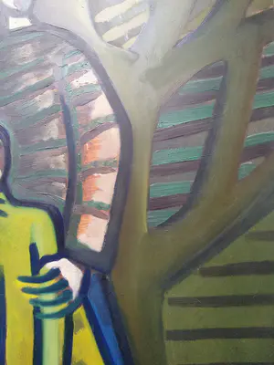 Dick Elffers - Gouache uit 1946 - Man met kind kopen? Bied vanaf 1!