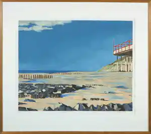 Valentin Bakardjiev - Zeefdruk, Early spring in Zeeland - Ingelijst vendu pour 51€ !