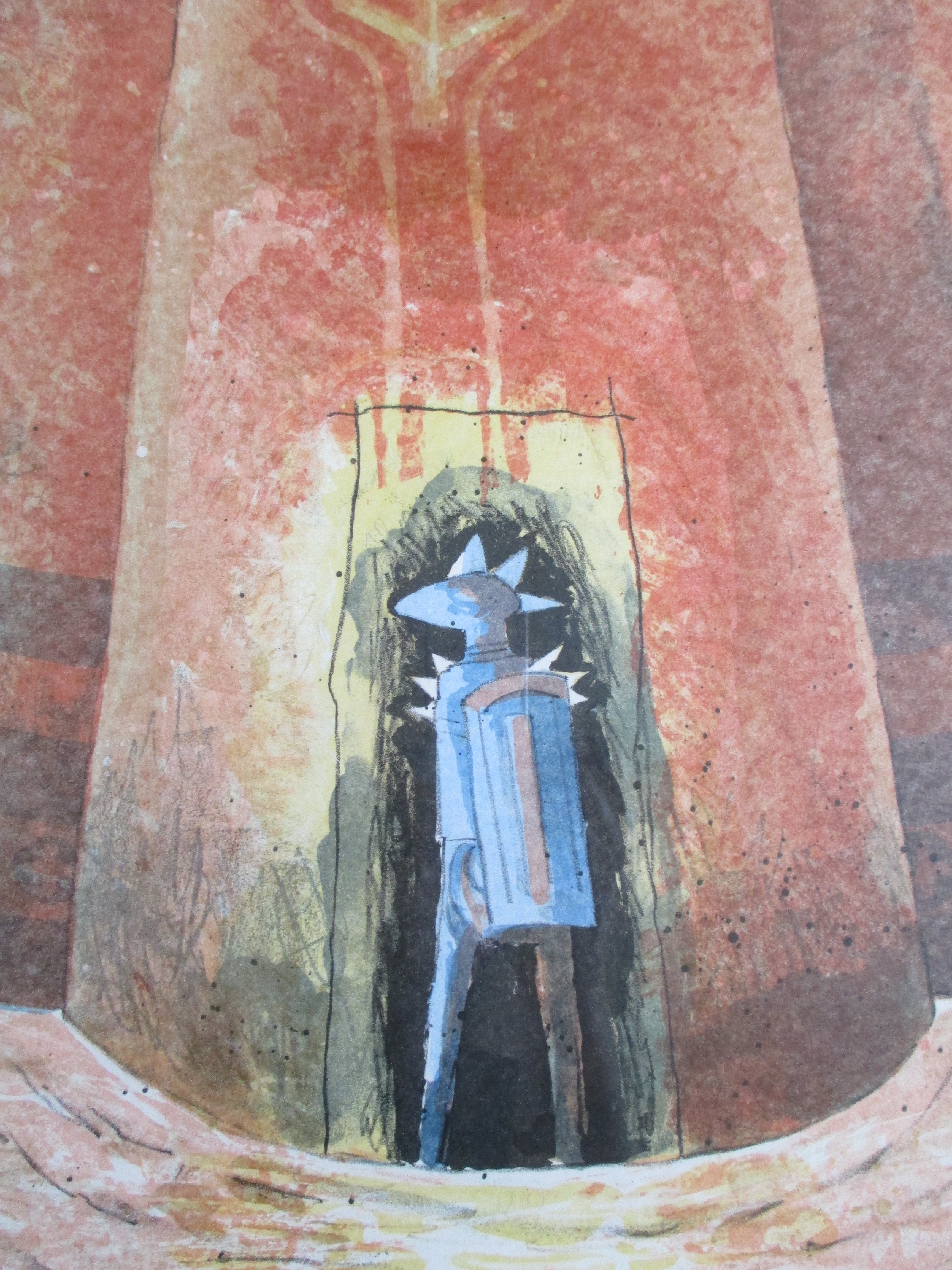 Gert Strengholt - grote ingelijste litho 'Water Burght III'' in Barth lijst kopen? Bied vanaf 55!