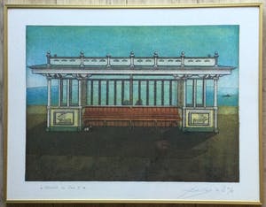 Rob Clous - Uitzicht op Zee II | Kleuren ets (V/X) - ingelijst kopen? Bied vanaf 45!