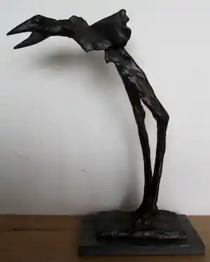Jan Mulder - sculptuur: De vogel II- 2004 verkocht voor € 180!