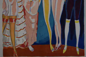 Kees van Dongen - Houtgravure - Les six adolescentes kopen? Bied vanaf 50!