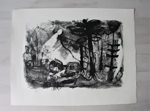 Werner Liebmann - „Der Wald" - Lithographie - Auflage von 22 - signiert kopen? Bied vanaf 120!