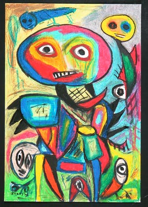 William Remory - Gemengde techniek op papier, Cobra kopen? Bied vanaf 150!