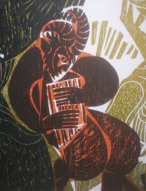 H.A.P. Grieshaber - Sater met panfluit. kopen? Bied vanaf 1!