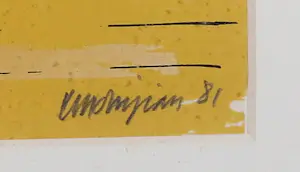 Krikor Momdjian - Zeefdruk, Femme masque - Ingelijst kopen? Bied vanaf 35!