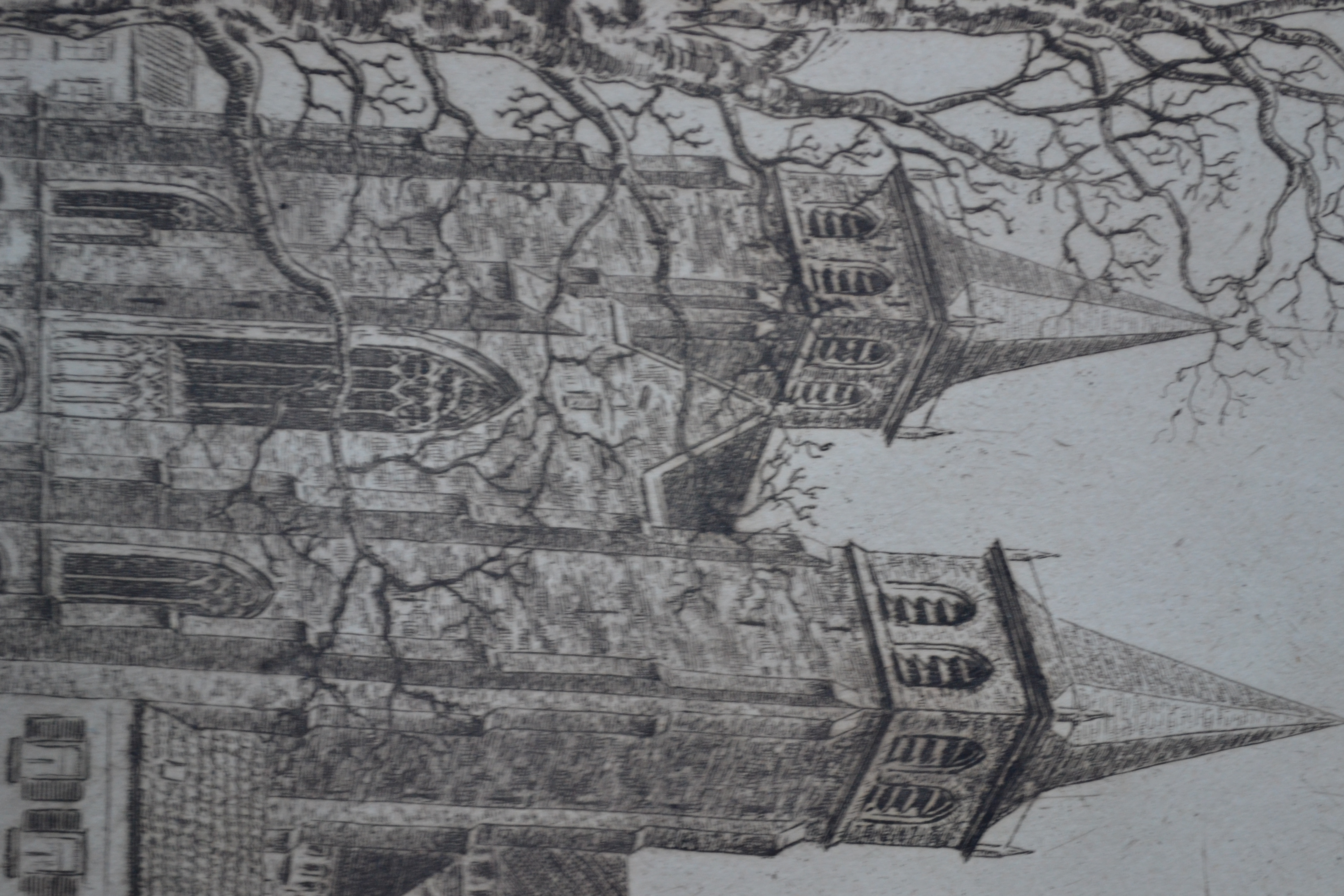 Jan Disselsma - Ets - Sint Walburgiskerk te Arnhem - handgesigneerd kopen? Bied vanaf 1!