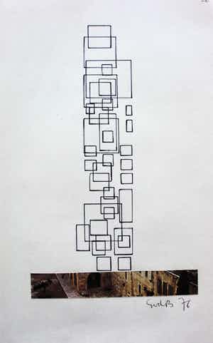 Siep van den Berg - Stiftekening - 1976- gesigneerd verkocht voor € 75!