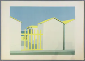 Vittorio Stoppa - strand Knokke | offsetlitho - ingelijst kopen? Bied vanaf 19!