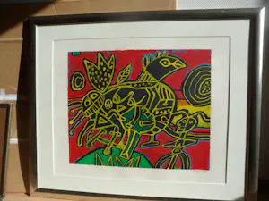 Corneille - Zeefdruk, Titel, Oiseau Ne Du Paysage Uit 1992. Ingelijst kopen? Bied vanaf 275!