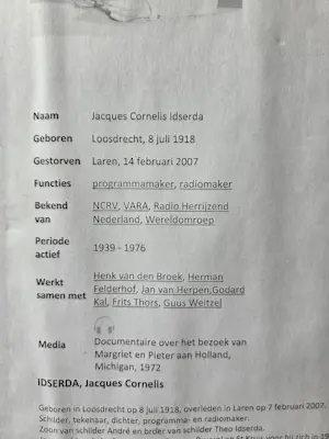 Jacques Idserda - Portret Paul Verlaine. kopen? Bied vanaf 199!