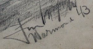 Jacques Mels - Potlood tekening: Warmond - 1943 kopen? Bied vanaf 35!