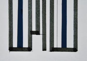 Siep van den Berg - #CONSTRUCTIVISTISCHE COMPOSITIE met collage in blauw # 1990, mint kopen? Bied vanaf 45!