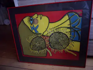 Corneille - Litho, Titel, Femme et des tournesols, kopen? Bied vanaf 275!