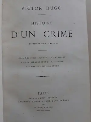 Victor Hugo - Histoire D'un Crime kopen? Bied vanaf 50!