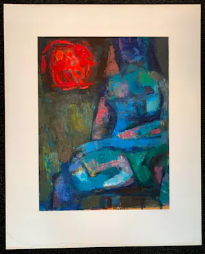 Jan Battermann - Olieverf: vrouwenfiguur - 1960 kopen? Bied vanaf 175!