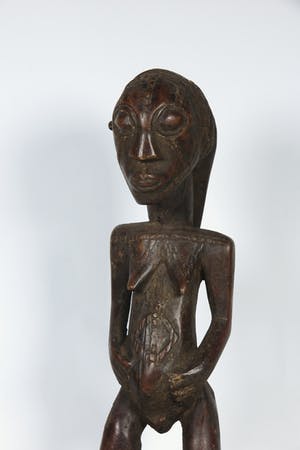 Hemba - Houten voorouderbeeld / Vrouw met haar in punt kopen? Bied vanaf 1!