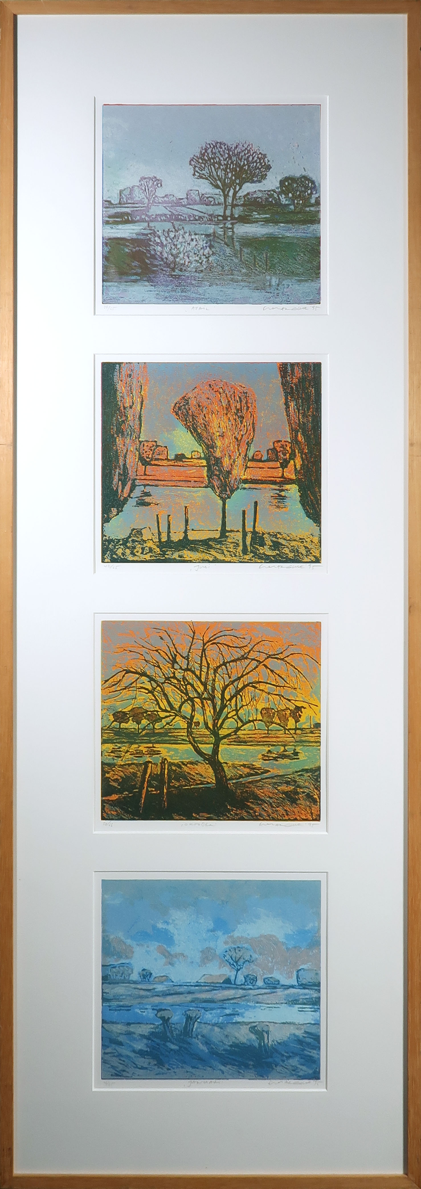 Elmar Gille - Aquatint, Jaargetijden - Ingelijst (Groot) kopen? Bied vanaf 70!