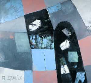 Philip Vencken - Olieverf op doek, Landschap (Groot) verkocht voor € 1!