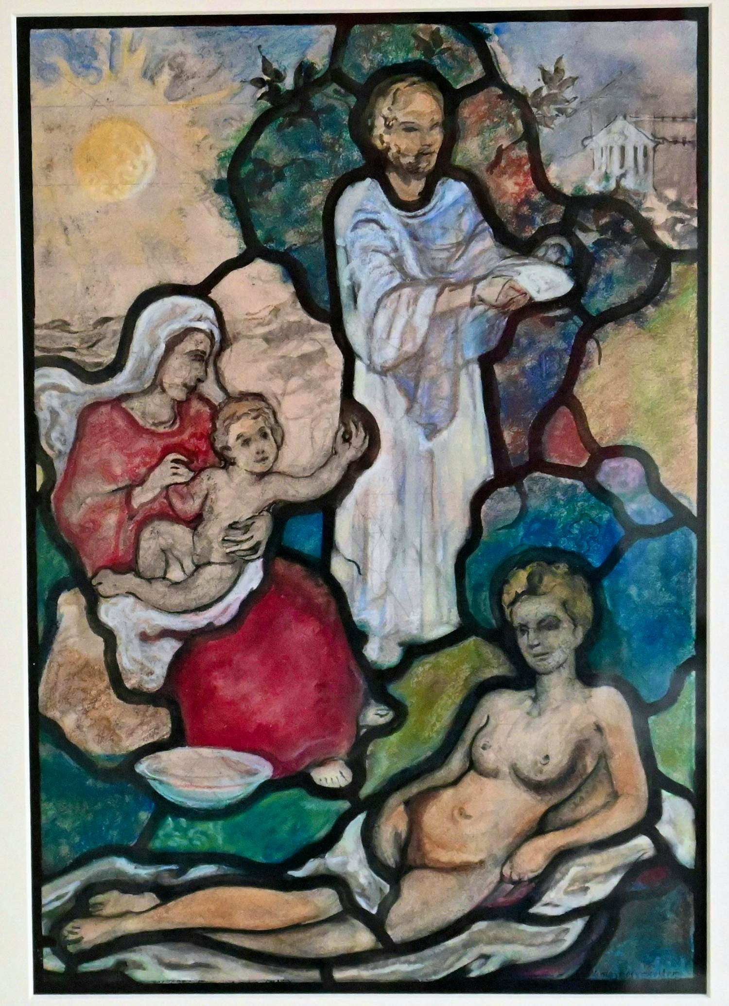 Louis Boermeester - Voorstudie glas-in-lood raam kopen? Bied vanaf 100!