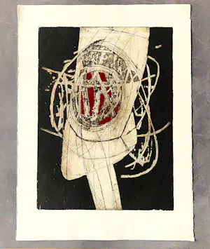 Cees Kortlang - Grote handgekleurde reliëf Ets/aquatint - potloodges. - zeer kleine oplage (20) kopen? Bied vanaf 59!