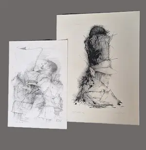 AcheterDirkje Kuik - twee jaren 70 Litho's "egelhoeder en marmelade Dandy" bep. oplage (40)? Enchérissez de 42!