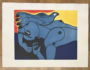 Corneille - Ets / Aquatint Vrouw en vogel, 1991 kopen? Bied vanaf 450!