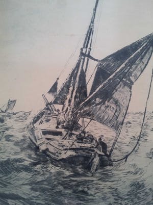 Willem Jans Dijk - Hoog aan op de Westerschelde. Zeilschip op volle zee. kopen? Bied vanaf 89!