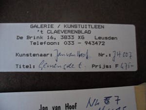 Jan van Hoof - Gemengde techniek, Z.T kopen? Bied vanaf 100!