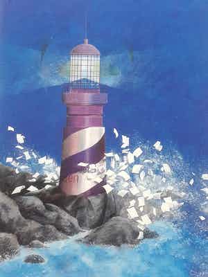 Ootje Oxenaar - De 250 gulden vuurtoren. verkocht voor € 65!