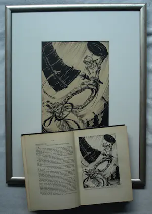 Albert Hahn - 3 Originele inkttekeningen voor het boek ‘Don Quichote’ uit 1930 kopen? Bied vanaf 1000!