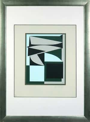 Victor Vasarely - Zeefdruk, Ezinor cristal - Ingelijst verkocht voor € 350!