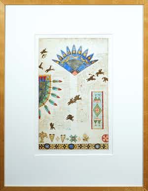 Gea Karhof - Ets, The Indians' Book - Ingelijst verkocht voor € 60!