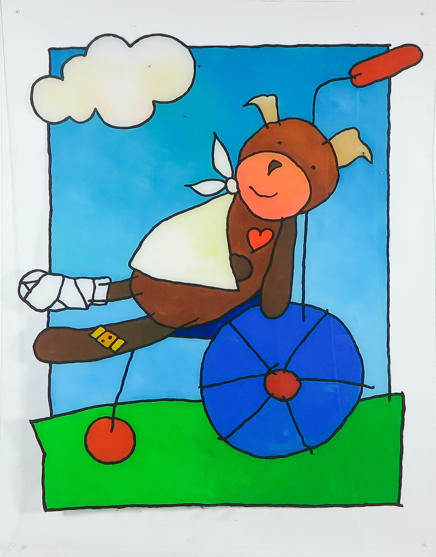 Ella Steenmeijer - Acryl op plexiglas, Kindertekening kopen? Bied vanaf 1!