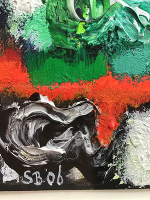 Saskia Bremer - Portuguese Impression,acryl op papier, unica, gesigneerd, ingelijst kopen? Bied vanaf 30!