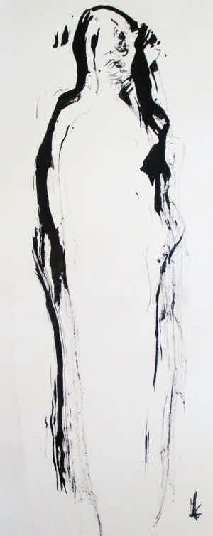 Melle Oldeboerrigter - Pentekening verkocht voor € 65!