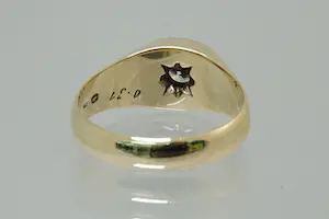 87 - Zo goed als nieuwe 14krt gouden solitair ring met 0.31ct top (H/vs) diamant kopen? Bied vanaf 270!