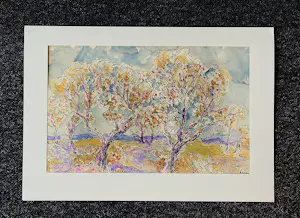 Henri van Lerven - 1951 - post impressionist. aquarel in "van Gogh stijl" bloesembomen" kopen? Bied vanaf 74!