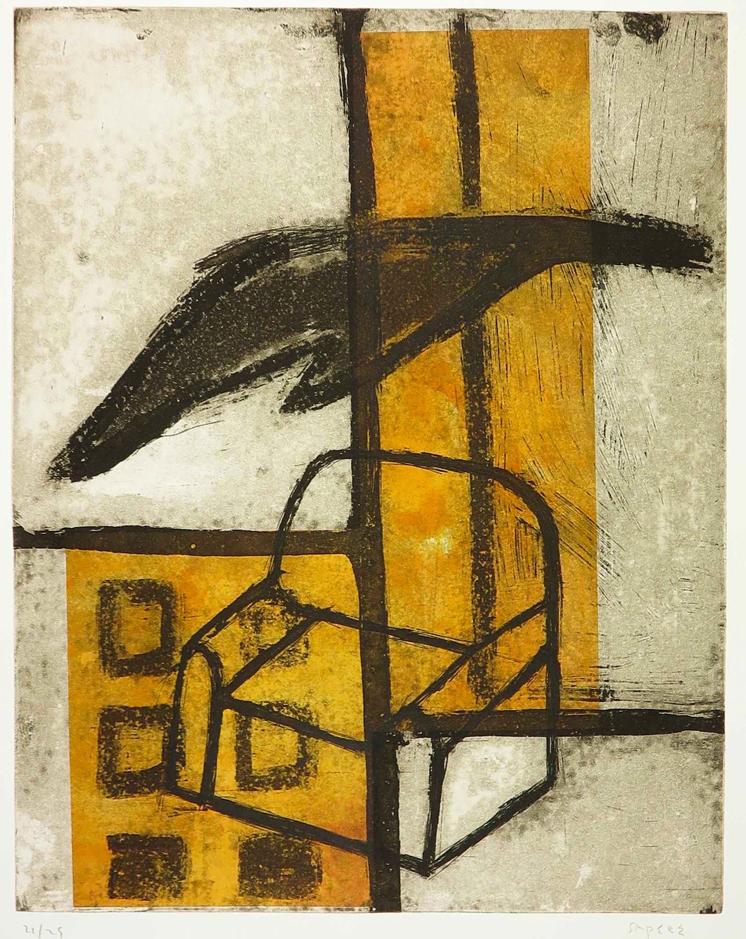 Horacio Sapere - Ets, Zonder titel verkocht voor € 50!