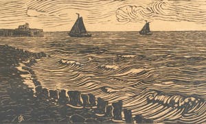 Gerard Koekkoek - C2526 Zeilbootjes voor de kust kopen? Bied vanaf 60!