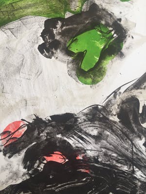 Ger Lataster - grote abstracte litho - 1988 - oplage 100 ex kopen? Bied vanaf 90!
