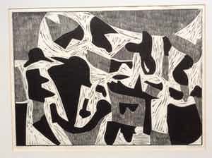 Frans de Boo - Woelige tijden - houtdruk verkocht voor € 49!