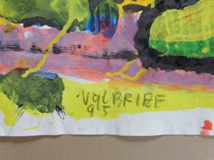 Ernst Vijlbrief - ABSTRACTIE / OLIEVERF PAPIER / 98x64cm / SIG / 1995 kopen? Bied vanaf 1!