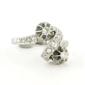 18k gouden ring met briljant en single cut geslepen diamant tot. 0.50ct kopen? Bied vanaf 800!